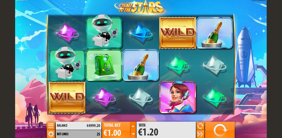 Играть в игровой автомат Ticket to the Stars бесплатно. 